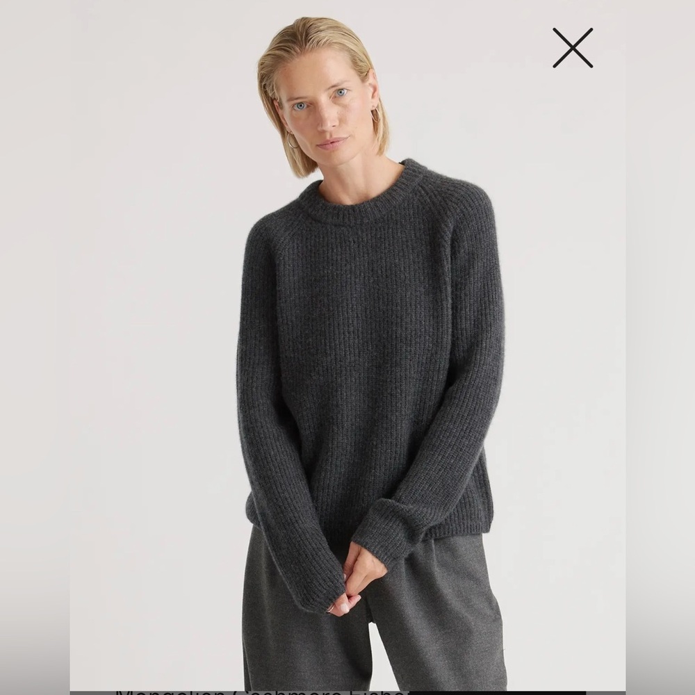 Mongolian Cashmere Fisherman Crewneck Sweater